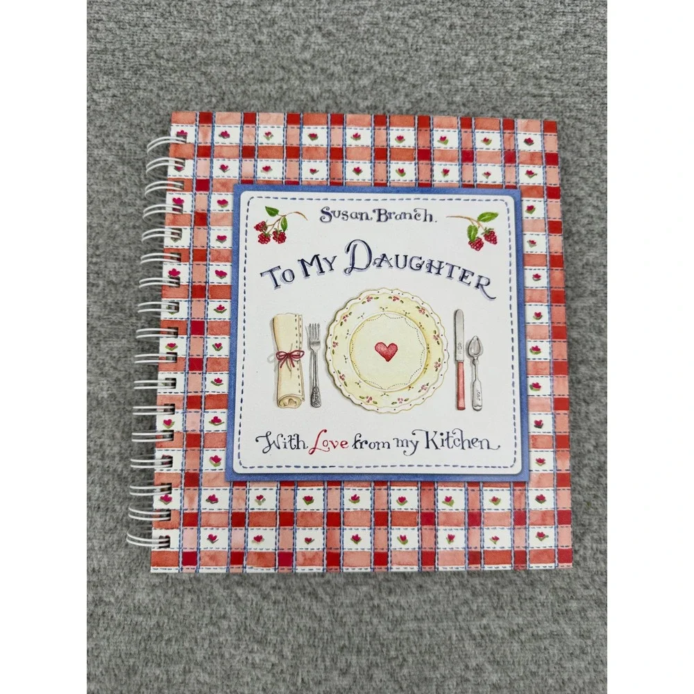 Susan Branch Recipe Keeper To My Daughter Red Gingham Spiral Organizer Unused